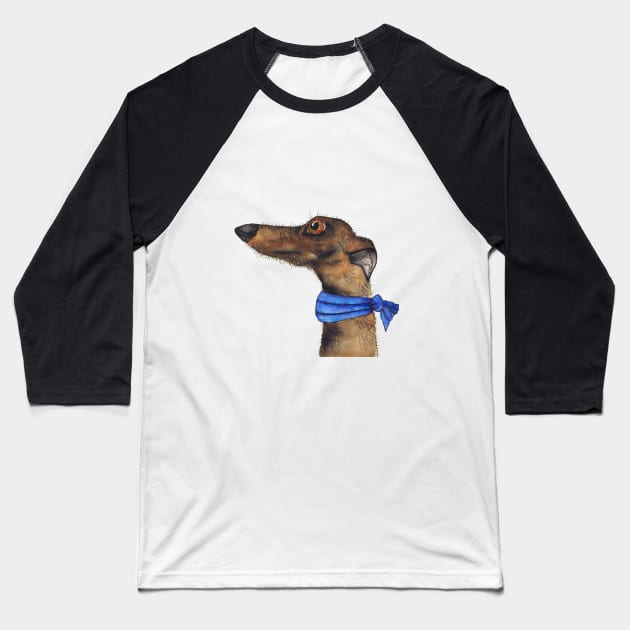 GREYHOUND Baseball T-Shirt by haresandcritters